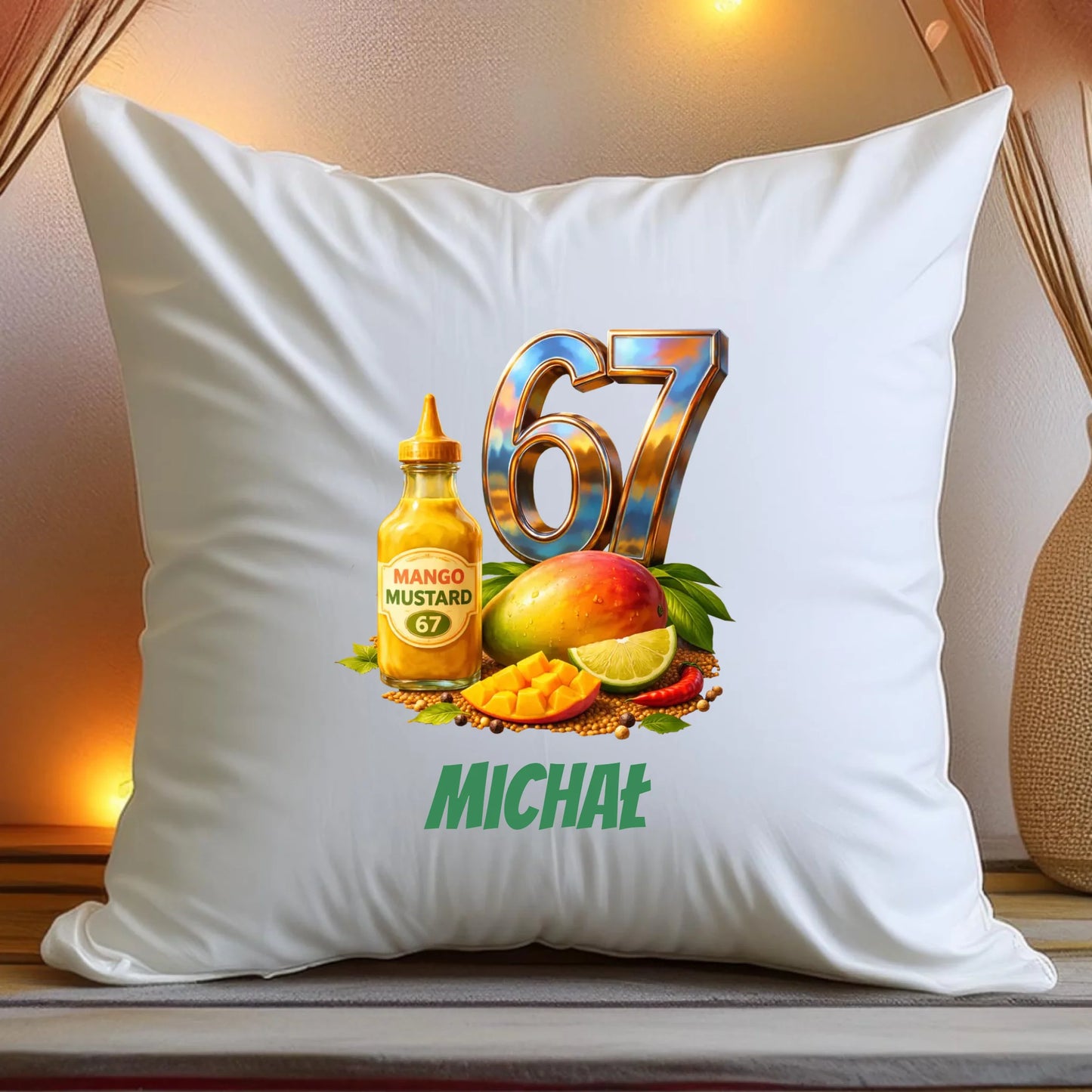Poduszka personalizowana - six seven #6767