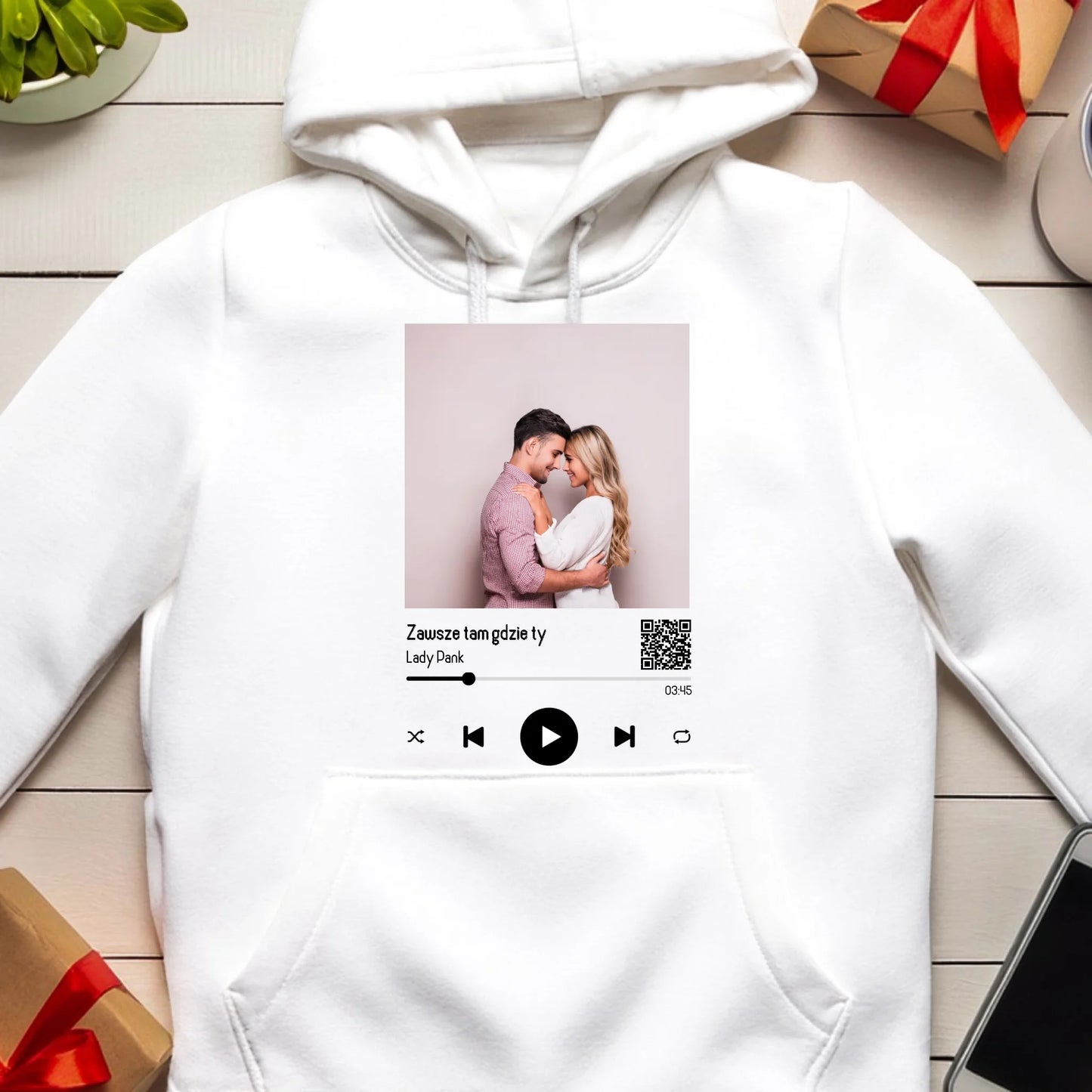 Bluza personalizowana dla par z piosenką #2