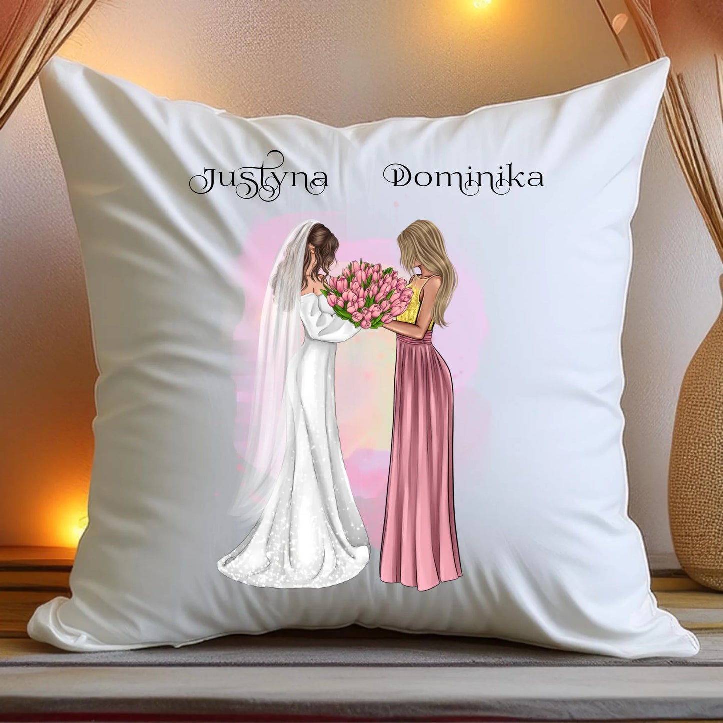 Poduszka personalizowana dla przyjaciółek - ślub #142