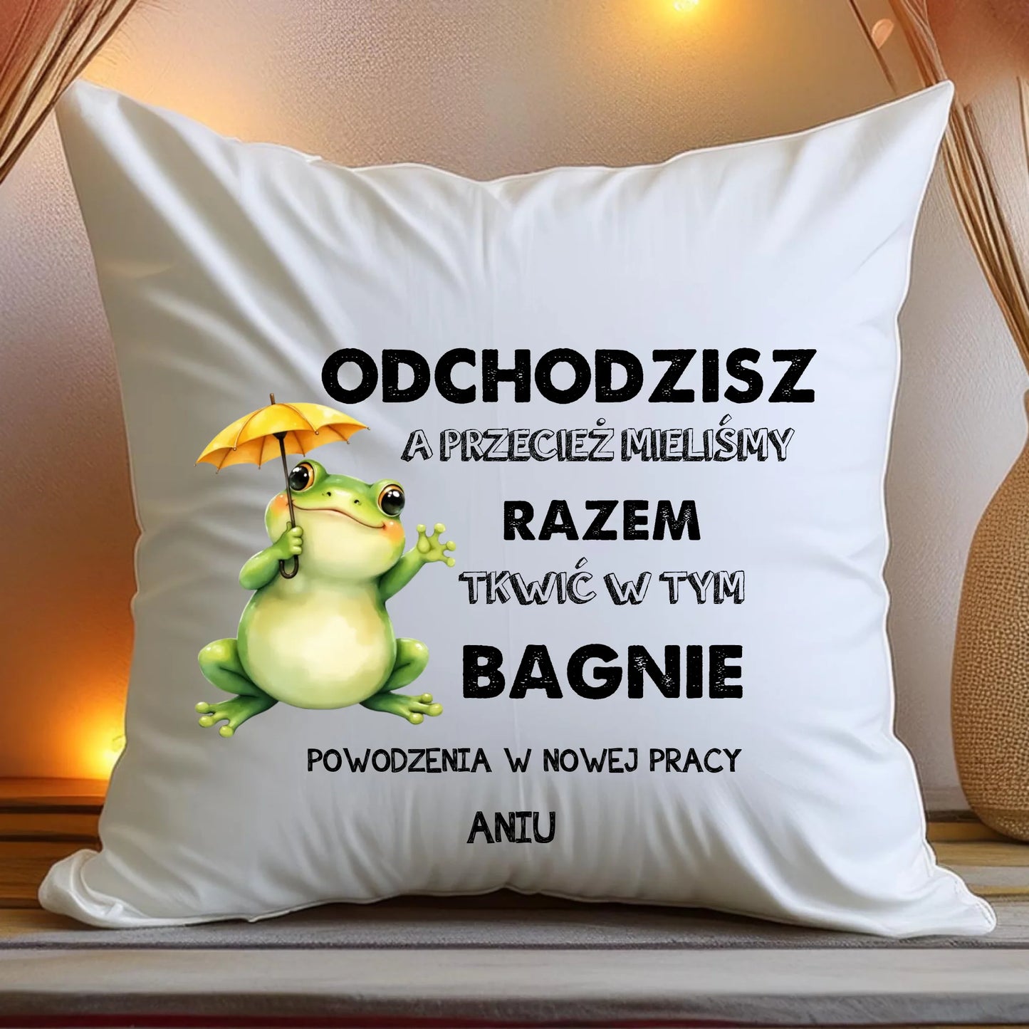 Poduszka personalizowana - Odejście z pracy #402