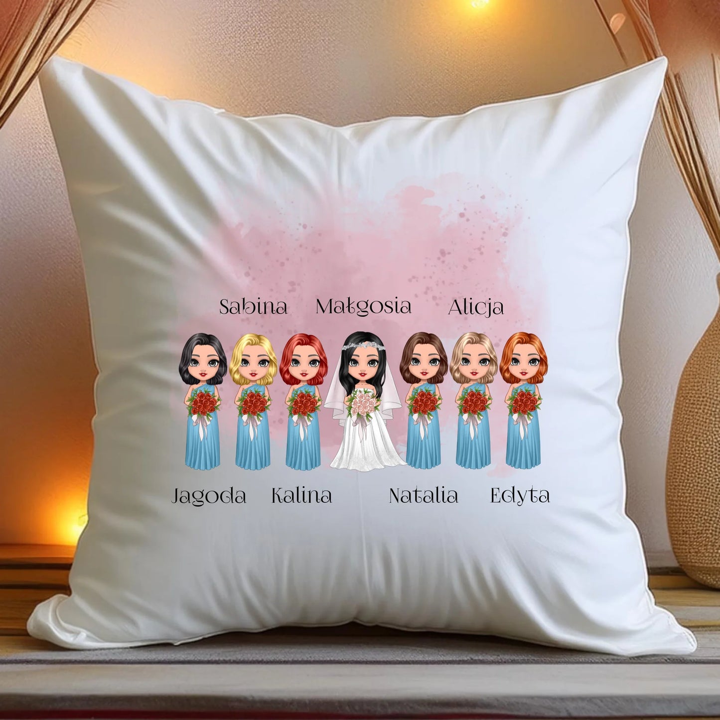 Poduszka personalizowana dla przyjaciółek - ślub #138