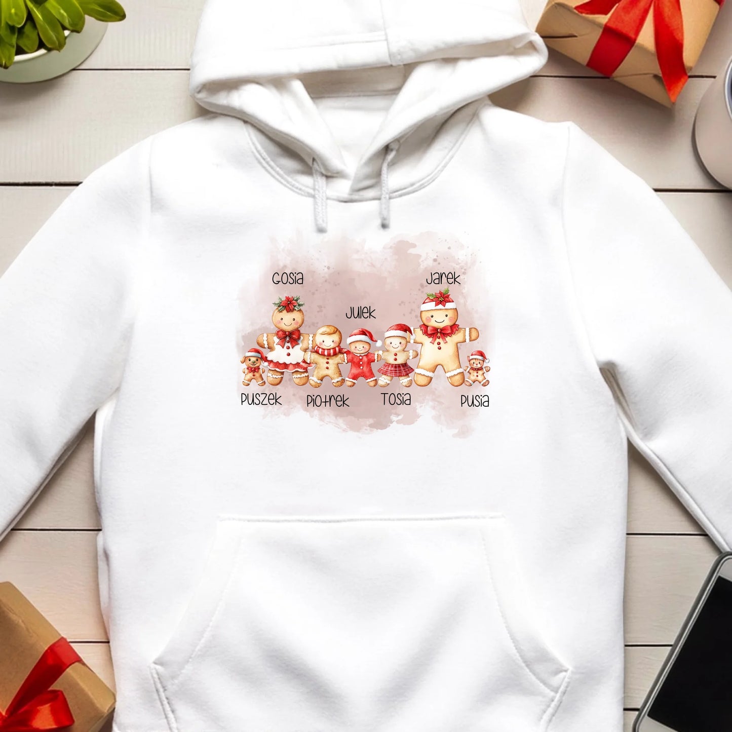 Bluza personalizowana świąteczna dla rodziny - ze zwierzakami #808