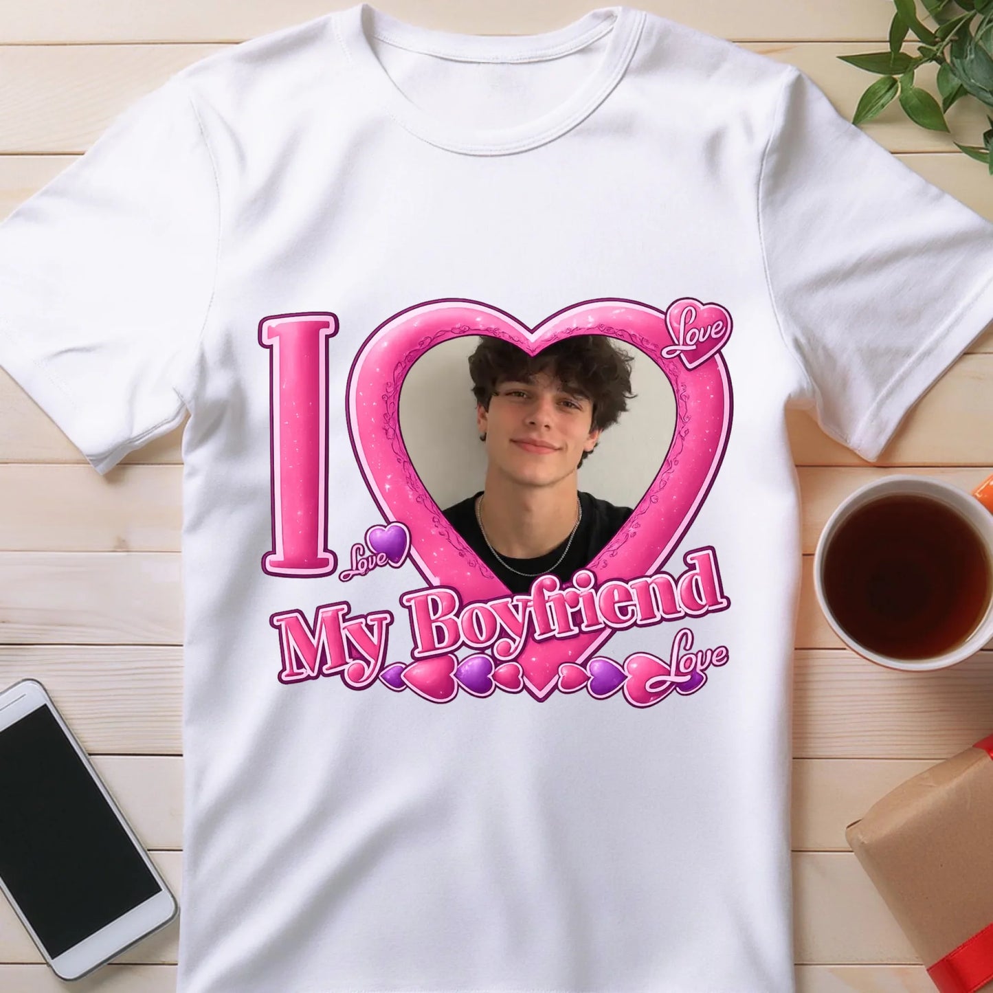 Koszulka z własnym zdjęciem - I Love My Boyfriend
