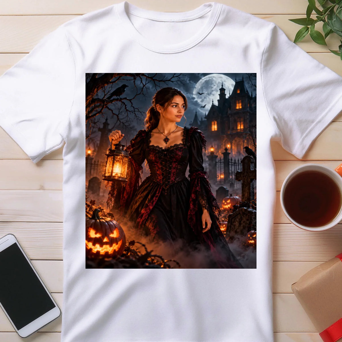 Koszulka Halloween - zdjęcie przerabiane przez AI