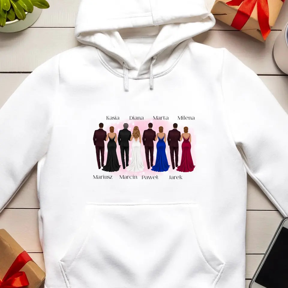 Bluza kangur personalizowana na Ślub "Para Młoda, Druhna, Drużba"