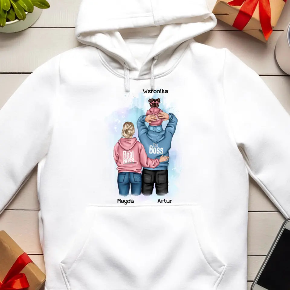 Bluza dla Rodziny "Mama, Tata i Dziecko", z imionami