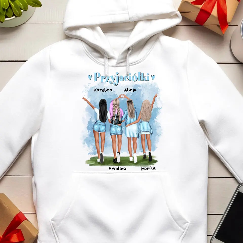 Bluza kangur personalizowana "Najlepsze Przyjaciółki", 2-4 osoby