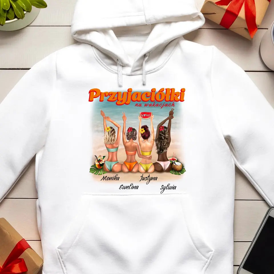 Bluza kangur dla Przyjaciółek "Przyjaciółki na wakacjach", 2-4 osoby