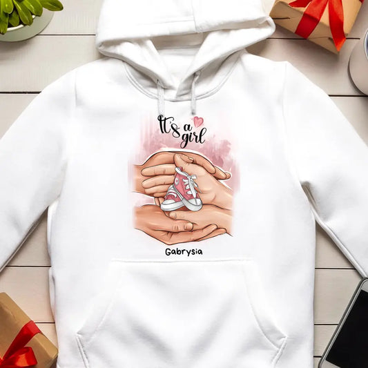 Bluza kangur personalizowana "Płeć dziecka",  z imieniem dziecka