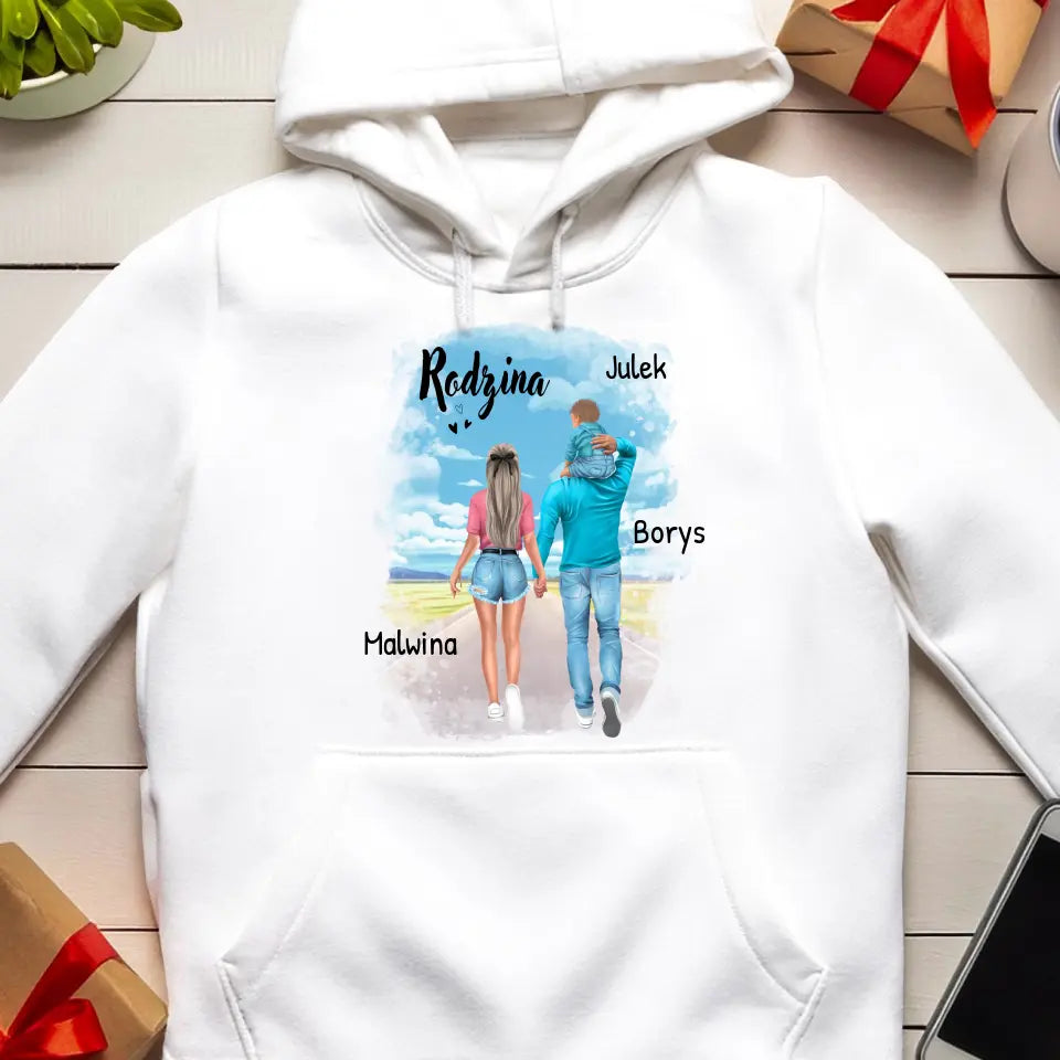 Bluza kangur dla Rodziny "Mama, Tata i Dziecko"