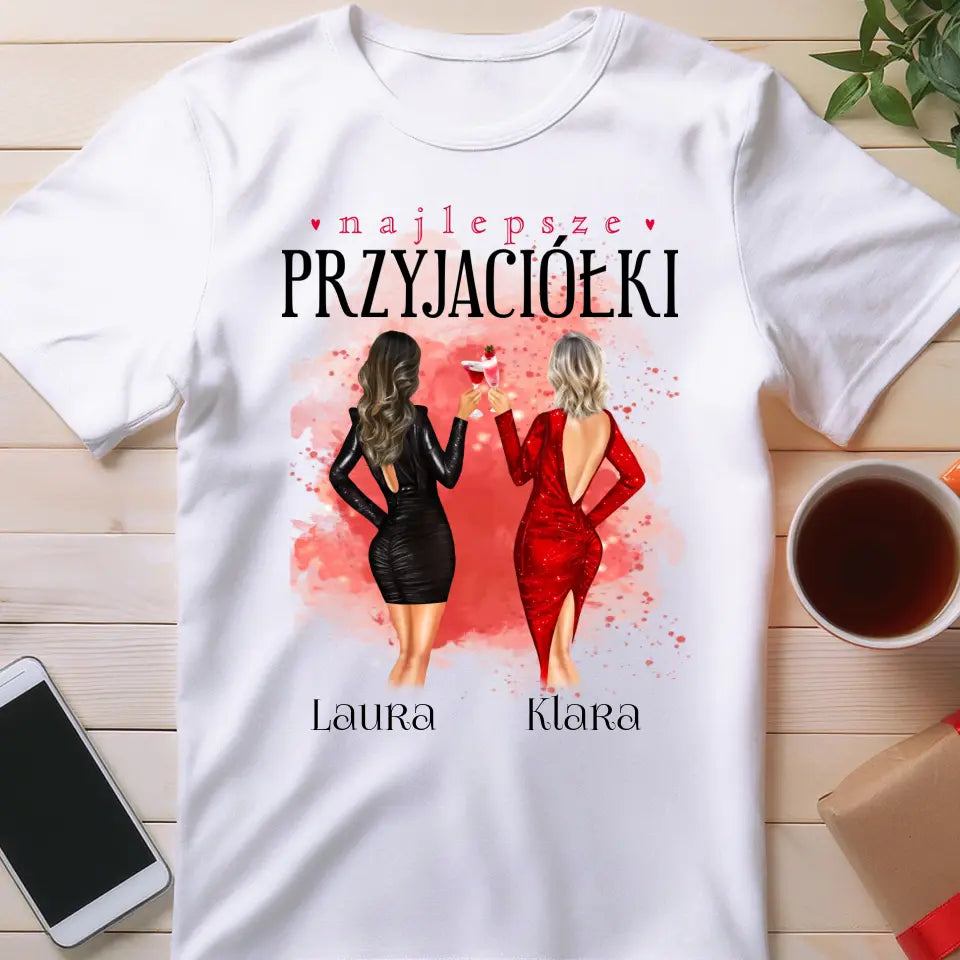 Personalizowana koszulka dla Przyjaciółek "Przyjaciółki w eleganckich strojach"