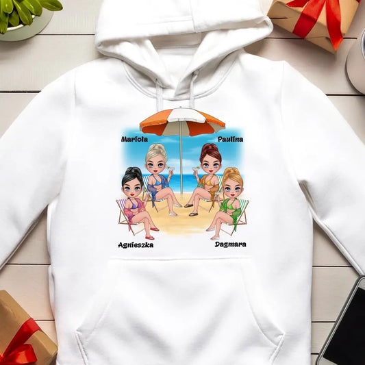 Personalizowana bluza kangur na plażę "Przyjaciółki na wakacjach"