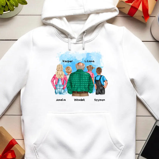 Personalizowana bluza kangur dla Dziadka "Dziadek z wnukami"