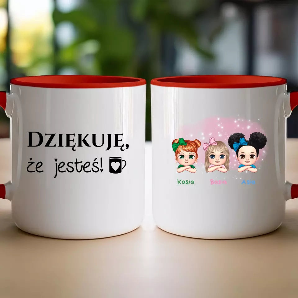 Personalizowany kubek dla Dzieci "3 dzieci", z imionami