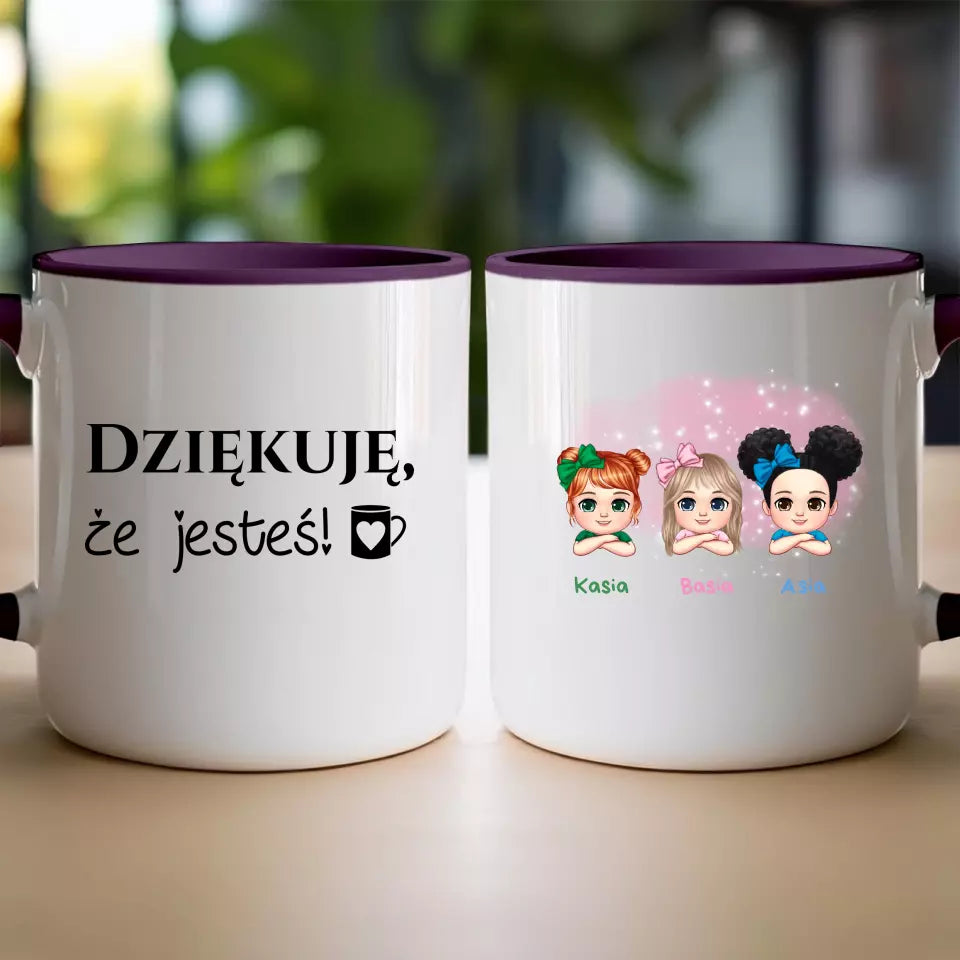 Personalizowany kubek dla Dzieci "3 dzieci", z imionami