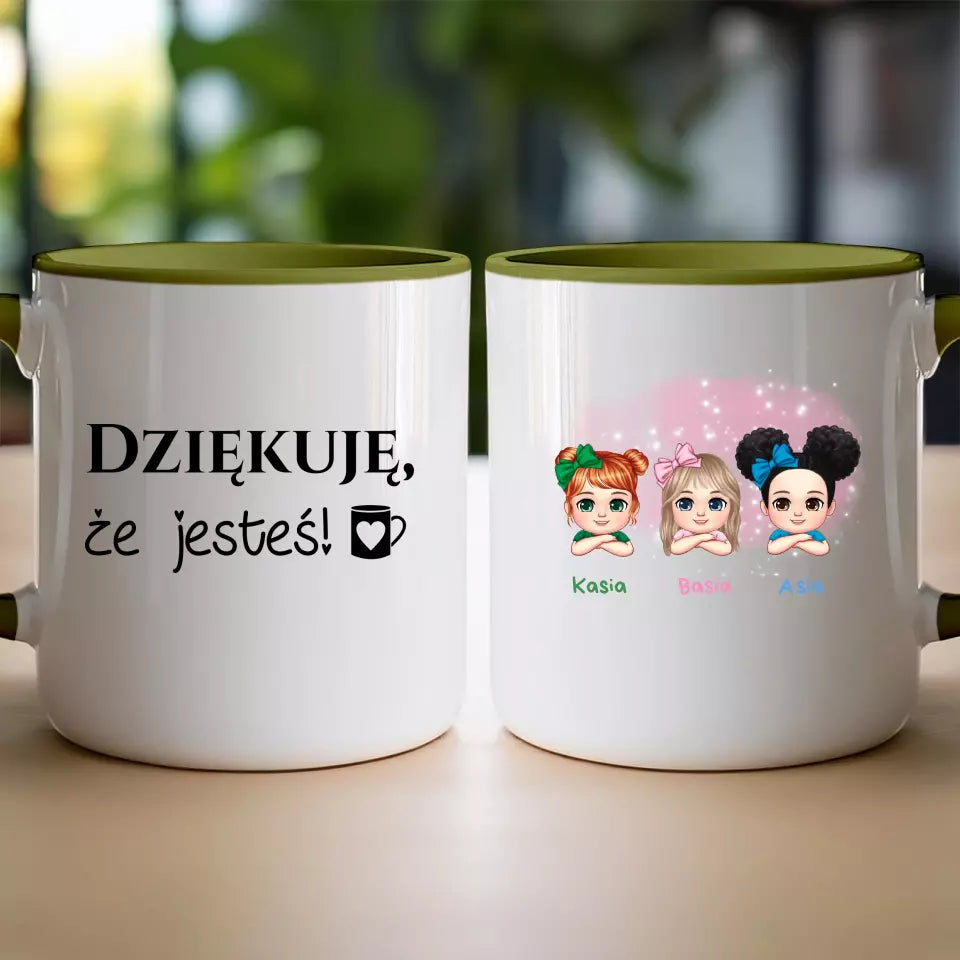 Personalizowany kubek dla Dzieci "3 dzieci", z imionami