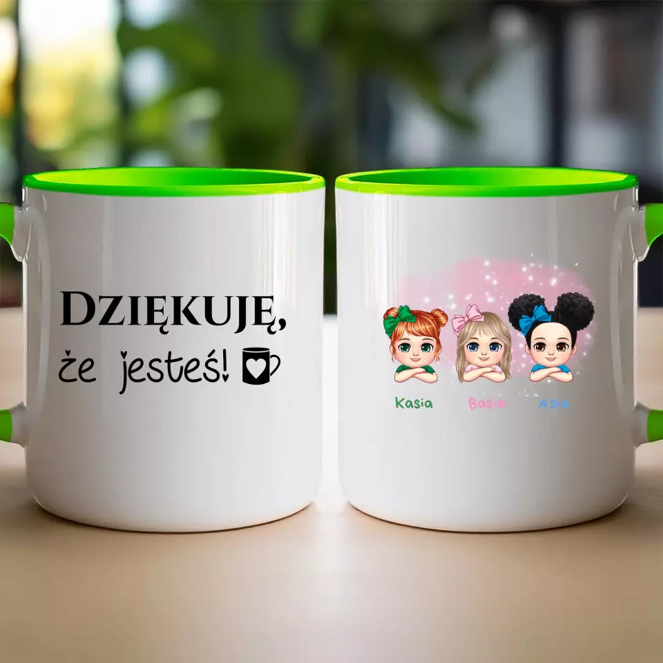 Personalizowany kubek dla Dzieci "3 dzieci", z imionami