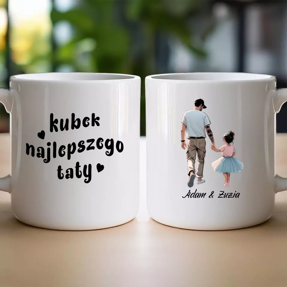 Personalizowany kubek dla Taty "Dzień Ojca", z imionami