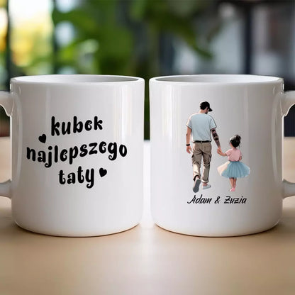 Personalizowany kubek dla Taty "Dzień Ojca", z imionami