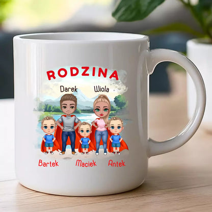 Kubek dla Rodziny "Super Rodzina", 1-3 dzieci