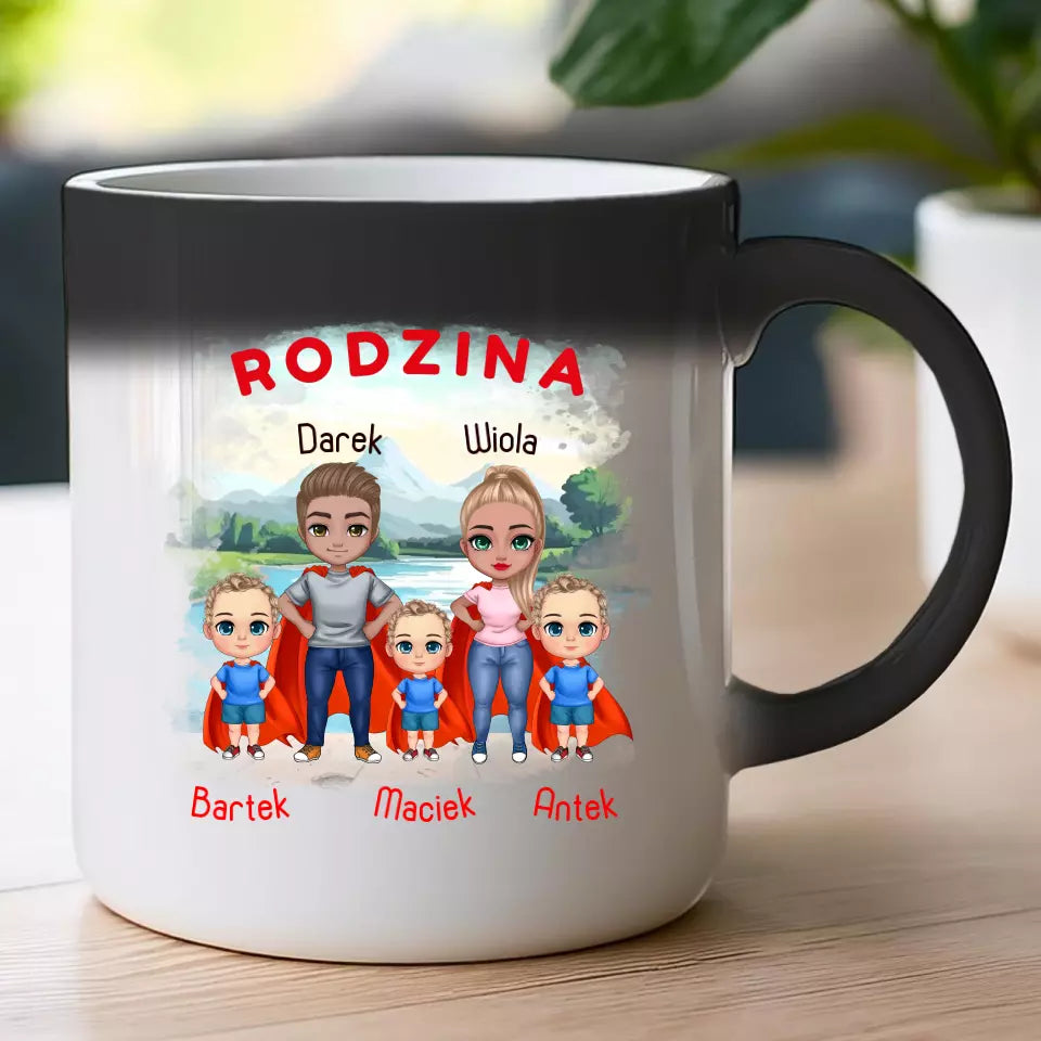 Kubek dla Rodziny "Super Rodzina", 1-3 dzieci