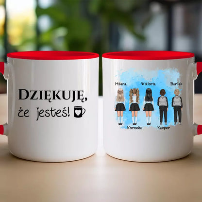 Personalizowany kubek "Uczniowie", 1-5 dzieci"