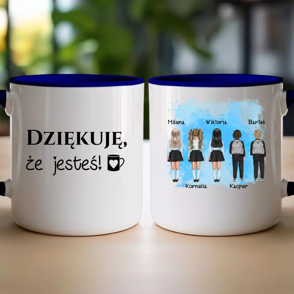 Personalizowany kubek "Uczniowie", 1-5 dzieci"