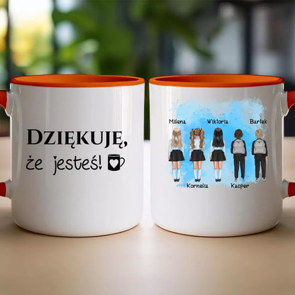 Personalizowany kubek "Uczniowie", 1-5 dzieci"