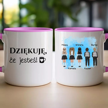 Personalizowany kubek "Uczniowie", 1-5 dzieci"