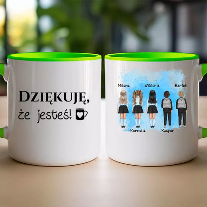 Personalizowany kubek "Uczniowie", 1-5 dzieci"