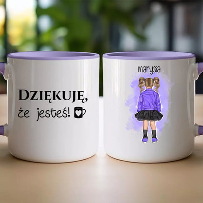 Personalizowany kubek dla Dziecka "Dziewczynka w sukience"