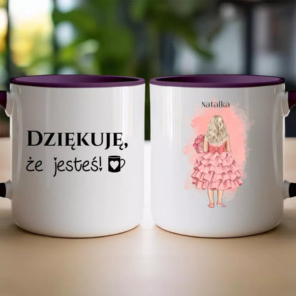 Kubek dla Dziecka "Dziewczynka w sukience", personalizowany