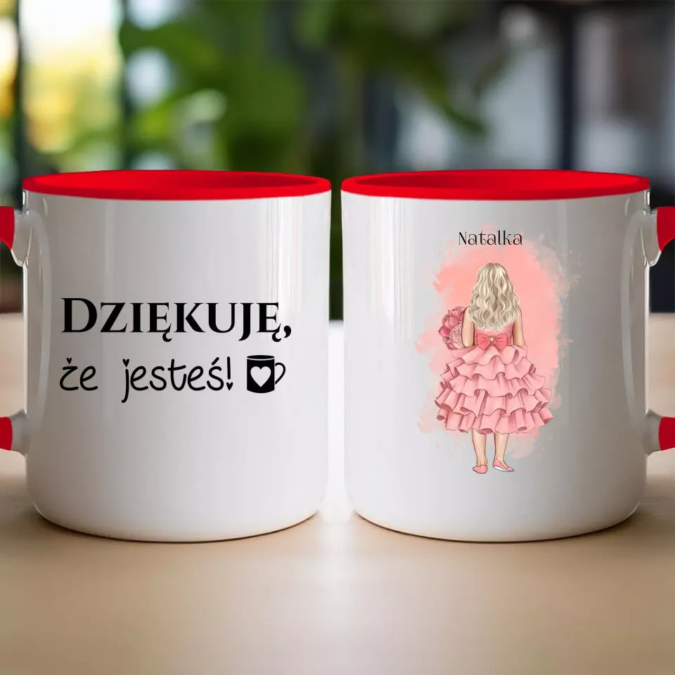 Kubek dla Dziecka "Dziewczynka w sukience", personalizowany