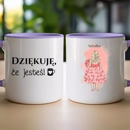 Kubek dla Dziecka "Dziewczynka w sukience", personalizowany