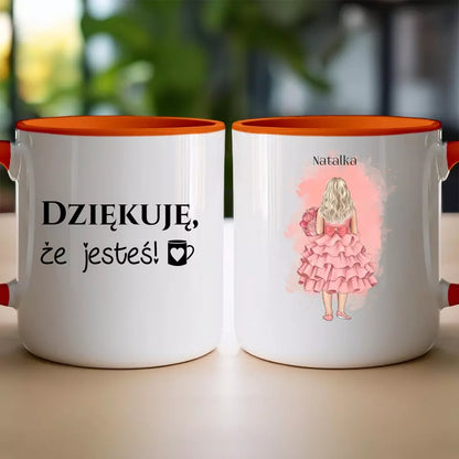 Kubek dla Dziecka "Dziewczynka w sukience", personalizowany