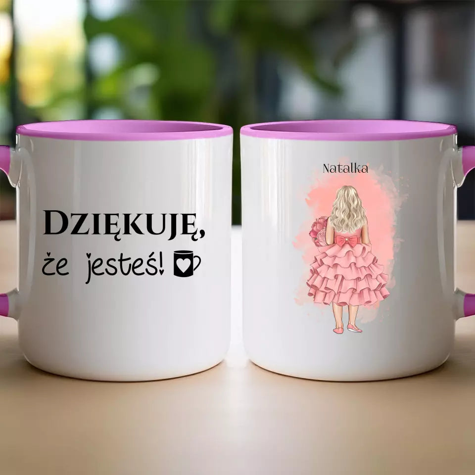 Kubek dla Dziecka "Dziewczynka w sukience", personalizowany