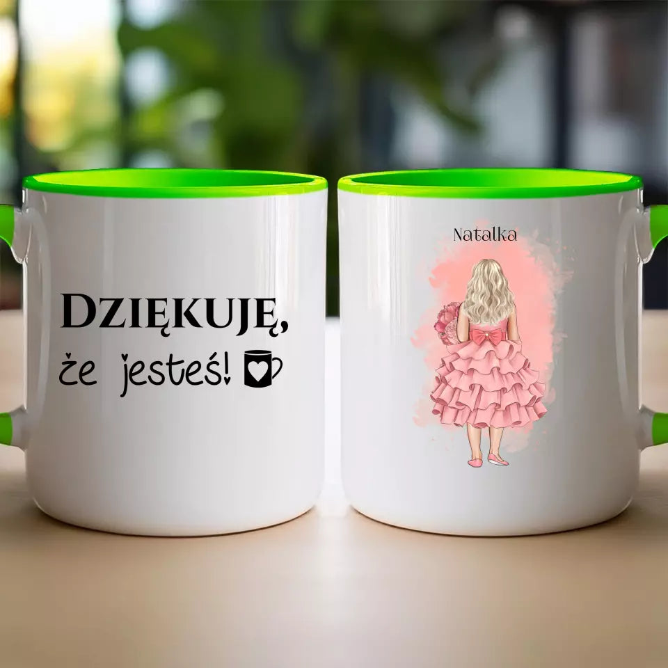 Kubek dla Dziecka "Dziewczynka w sukience", personalizowany