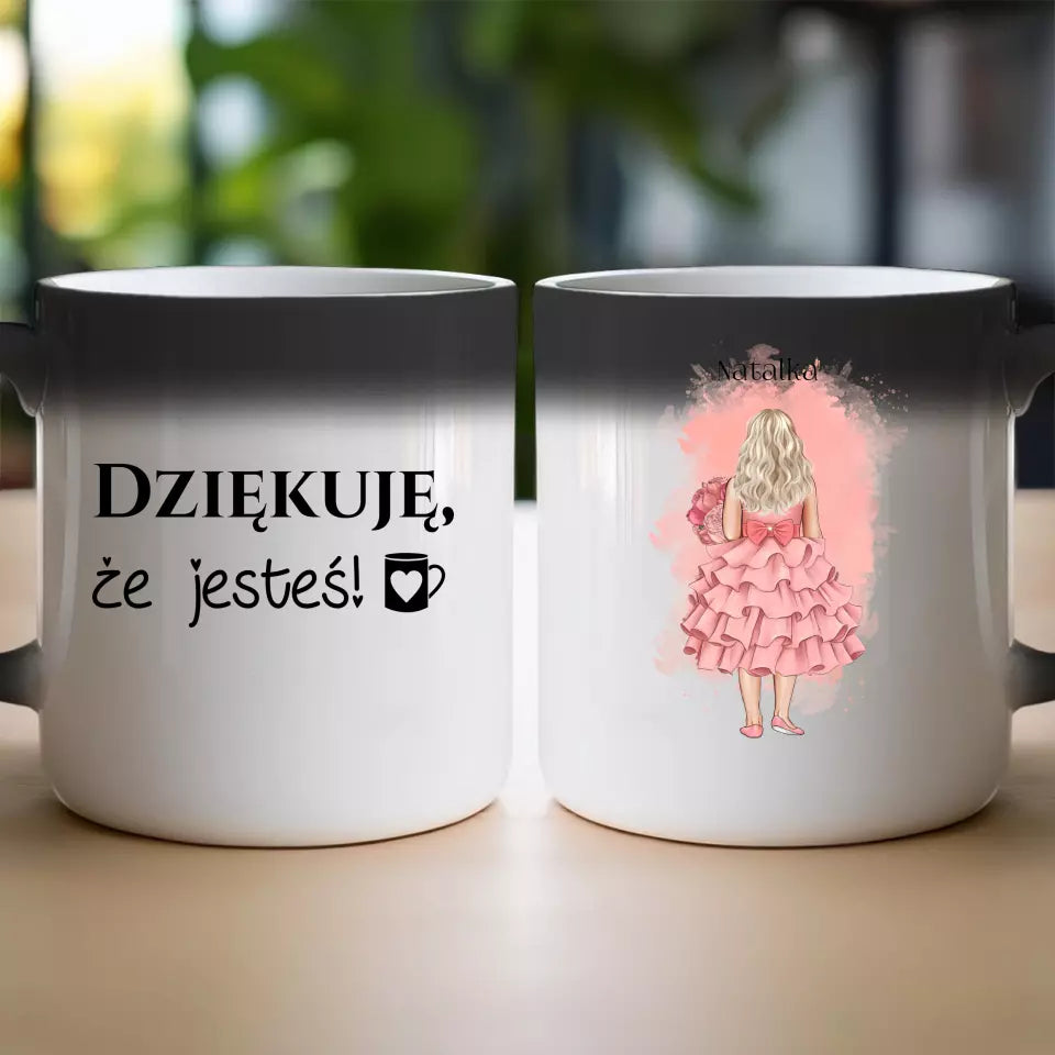 Kubek dla Dziecka "Dziewczynka w sukience", personalizowany