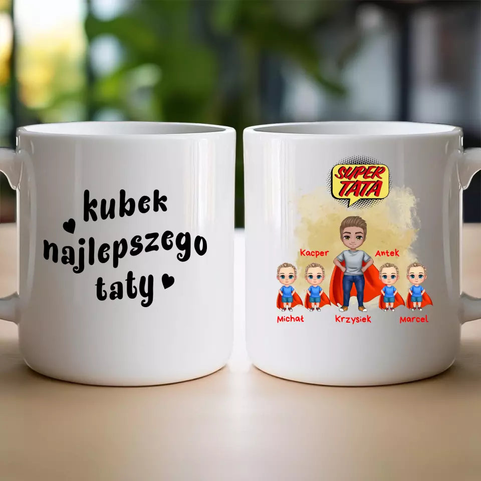 Kubek na Dzień Ojca "Tata Superbohater", 1-4 dzieci