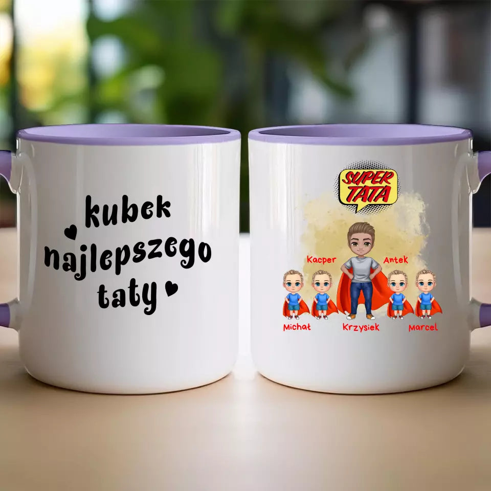 Kubek na Dzień Ojca "Tata Superbohater", 1-4 dzieci