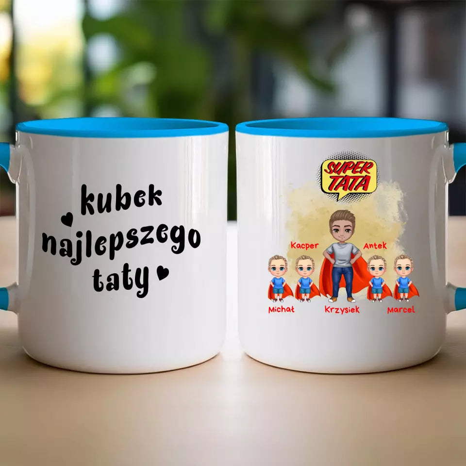 Kubek na Dzień Ojca "Tata Superbohater", 1-4 dzieci