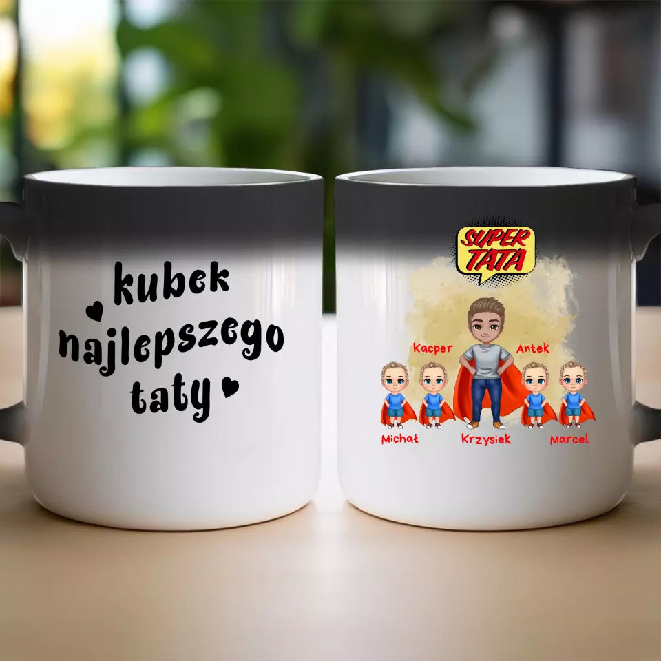 Kubek na Dzień Ojca "Tata Superbohater", 1-4 dzieci