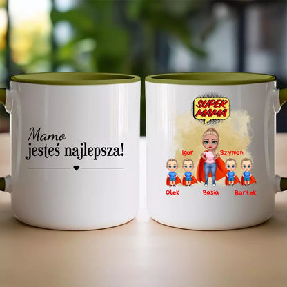 Kubek na Dzień Matki "Mama Superbohaterka", 1-4 dzieci