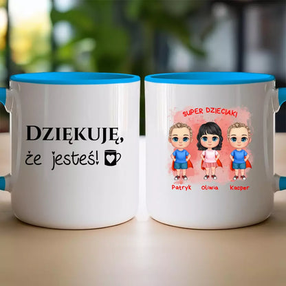 Personalizowany kubek na Dzień Dziecka "Super Dzieciaki", 1-3 osoby