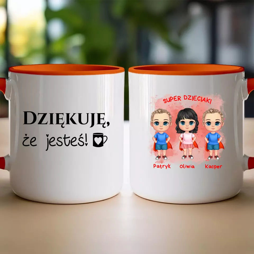 Personalizowany kubek na Dzień Dziecka "Super Dzieciaki", 1-3 osoby