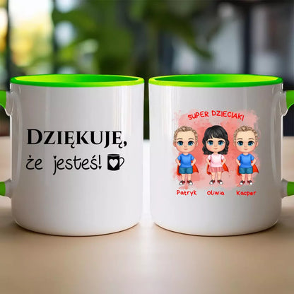 Personalizowany kubek na Dzień Dziecka "Super Dzieciaki", 1-3 osoby