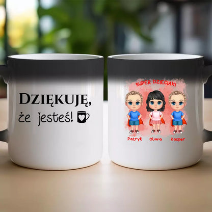 Personalizowany kubek na Dzień Dziecka "Super Dzieciaki", 1-3 osoby