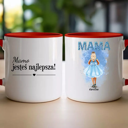 Personalizowany kubek na Dzień Matki "Mama w sukience", z imieniem