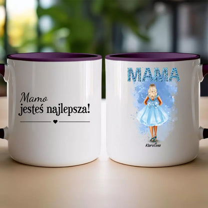 Personalizowany kubek na Dzień Matki "Mama w sukience", z imieniem