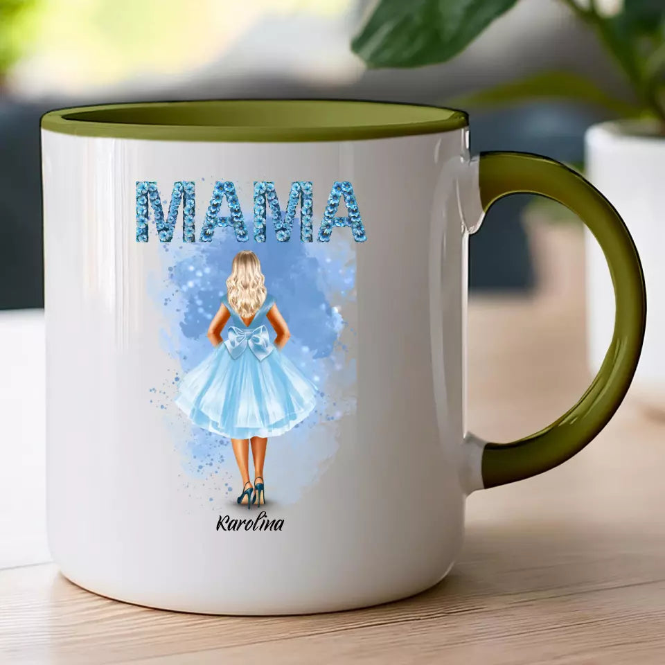 Personalizowany kubek na Dzień Matki "Mama w sukience", z imieniem